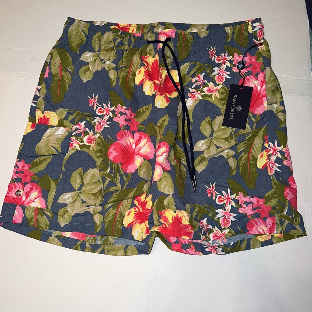 Rainforest tropical swim trunks